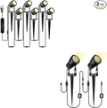 ALOVECO 12V Waterproof LED Landscape Lights with Adapter + 2 Pack Daisy Chain Lamps for Patio Deck Yard Garden Driveway