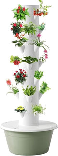 Smart Indoor Hydroponic Tower Garden Kit with Movable Water Tank and Pump(Size:7 Layer)