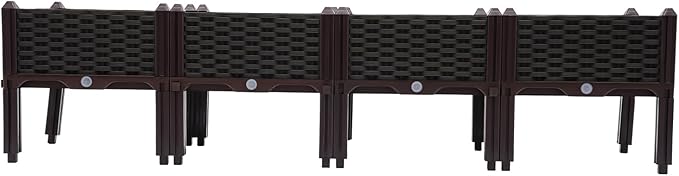 LOYALHEARTDY Raised Garden Bed Planter Raised Beds Outdoor Plants Raised Garden Bed Elevated Rectangular Garden Box Kits for Growing Fresh Vegetables Flowers and Herbs