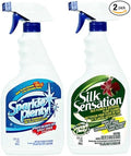 Sparkle Plenty Silk Sensation Cleaning Solutions Bundle - Sparkle Plenty Chandelier Cleaner Drip Dry Spray No Wipe &amp Silk Plant Cleaner Spray No Wipe - Artificial Plants &amp Flowers Spray Away C