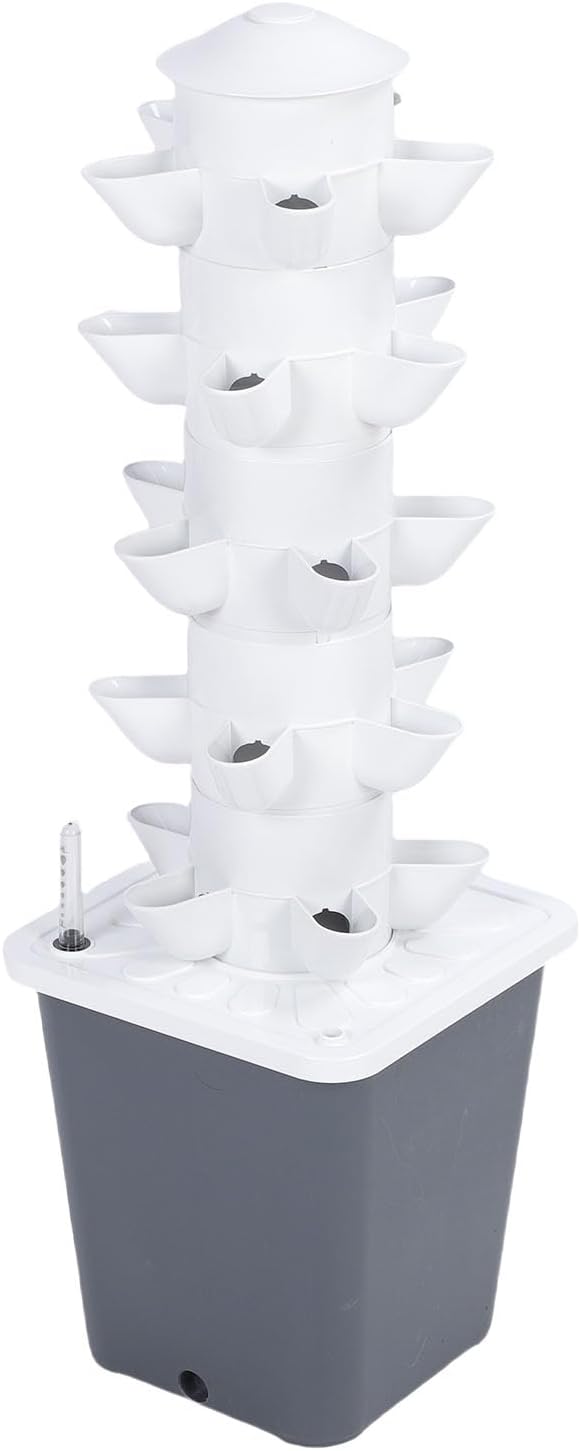 ANGGREK Hydroponic Cultivation System 25 Holes Saving Enough Hydroponic Vegetable System for Gardeners for Gardeners (US Plug)