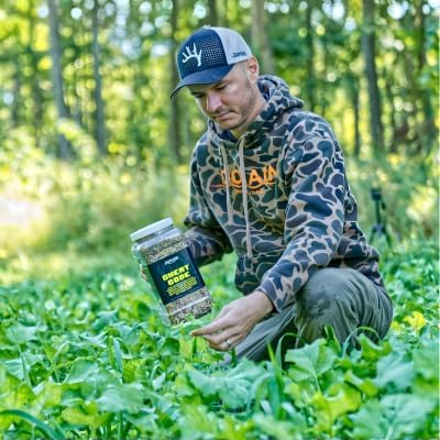 Domain Outdoors Cheat Code Deer Food Plot Seed - No-Equipment &amp Easy-to-Plant Fall Mix - Annual Seed for Whitetail Deer 5.5 lb. - Covers 1/6 Acre