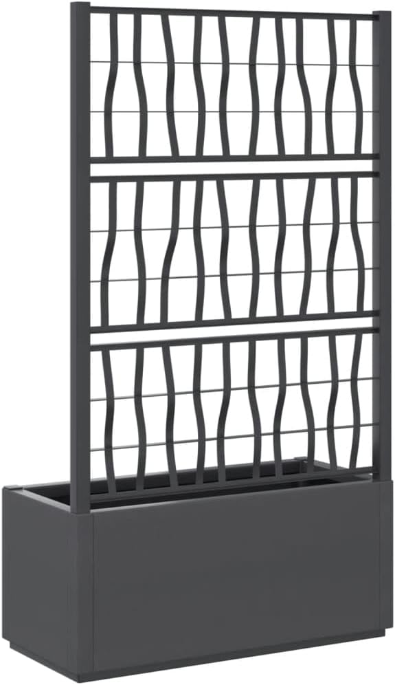 Garden Planter Dark Grey Polypropylene Decorative Inlays Steel Mesh Landscape Fence Galvanized Wire Patio Bed Raised Garden