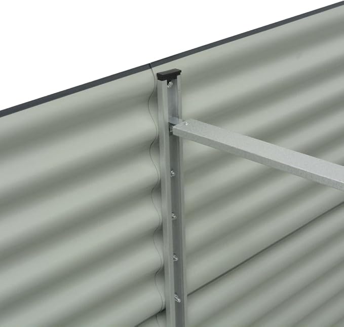 SKM Garden Raised Bed 320x80x81 cm Galvanised Steel Grey (Weight-31KG)