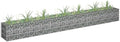 Gabion Raised Bed Silver Galvanized Steel 106.3 x 11.8 x 11.8 in Gardening Pots &amp Planters 145637