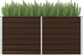 SKM Raised Garden Bed Metal Raised Garden Beds Outdoor Brown 63x31.5x30.3 Galvanized Steel
