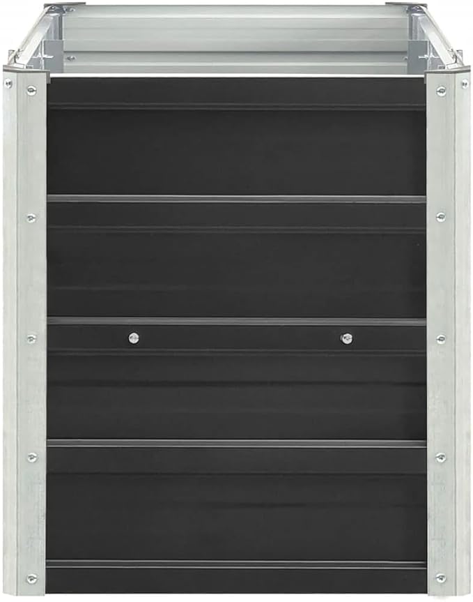 YAFF Garden Raised Bed Galvanized Steel 94.5x15.7x17.7 Anthracite