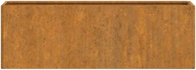 Corten Steel Wall Planter 2 Pack Raised Garden Bed for Outdoor Gardens Patios and Balconies Rusty Finish Dimensions 20.9x3.9x6.7 Durable Weather-Resistant Metal Planter Box
