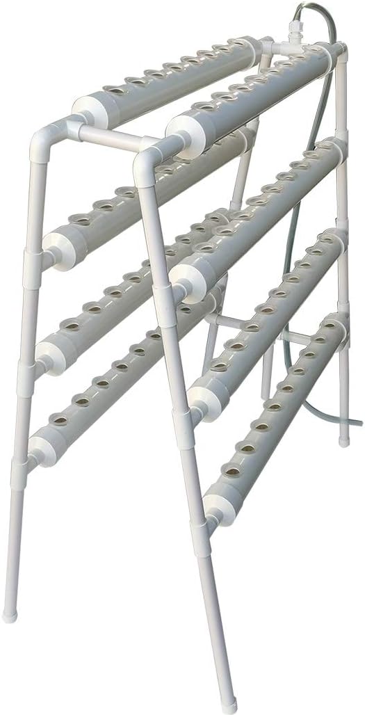 Wall-Mounted Hydroponic Grow Kit 70 Plant Sites Hydroponics Planting System 8 PVC-U Pipes Hydroponic Gardening Indoor System with 110V Water PumpPlanting SpongeHose