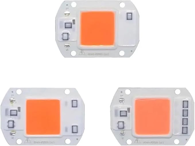 LED COB Full Spectrum Chip AC220V/110V Plant Grow Light 20W 30W 50W LED Floodlight Lamp Module 380-840nm 5pcs (Color : 380-840nm Size : 220V_20W)
