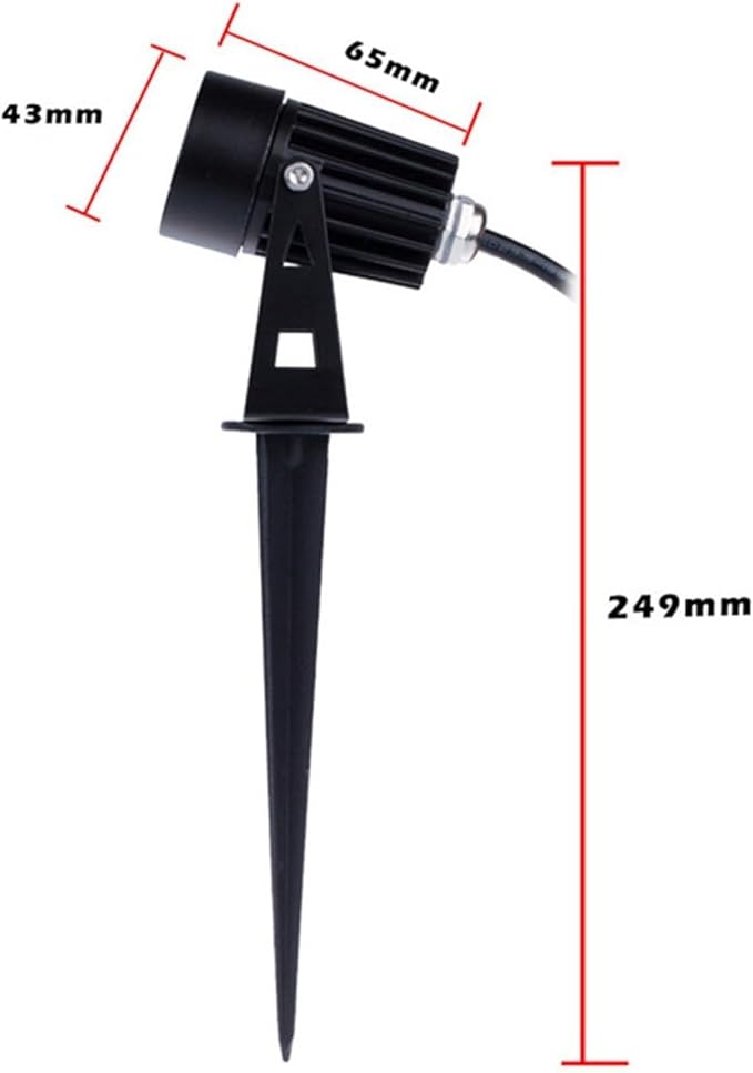 Outdoor LED Spotlight - Outdoor Lighting with Base Ground Projector Lights Waterproof Adjustable Spotlight Garden Lamp Terrace Lawn(Warm White3W(AC85-265V))