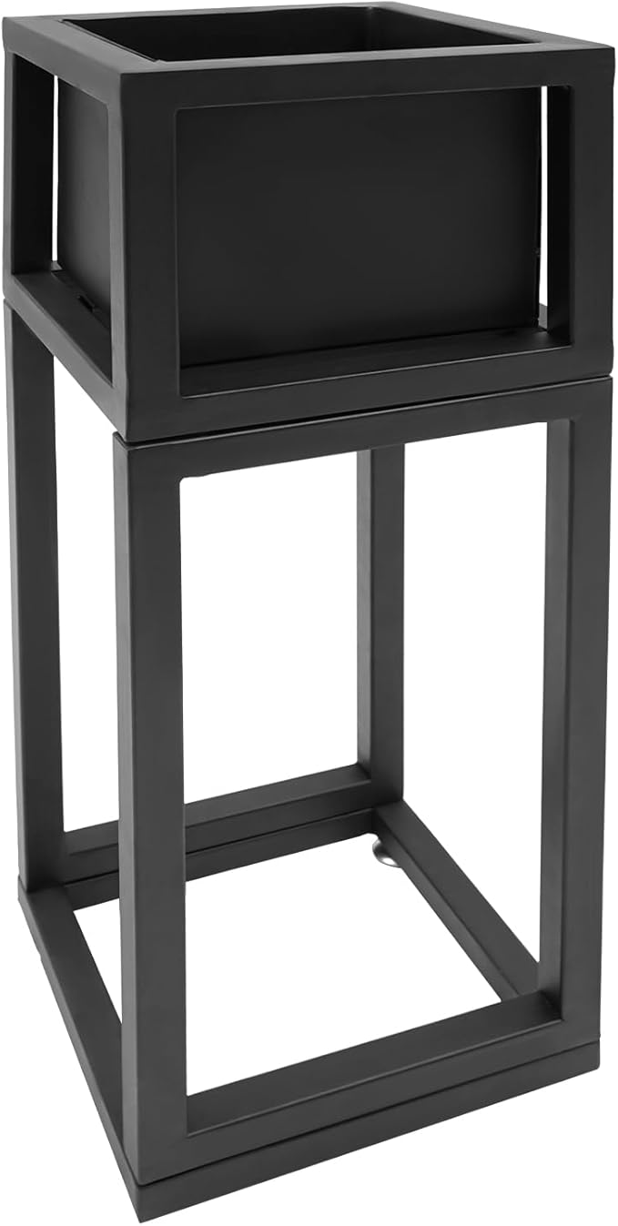 2 Pcs Standing Planter Box 24 Inch Outdoor/Indoor Metal Planter Box Elevated Garden Box Raised Garden Bed for Vegetable Flower Herb Fruit
