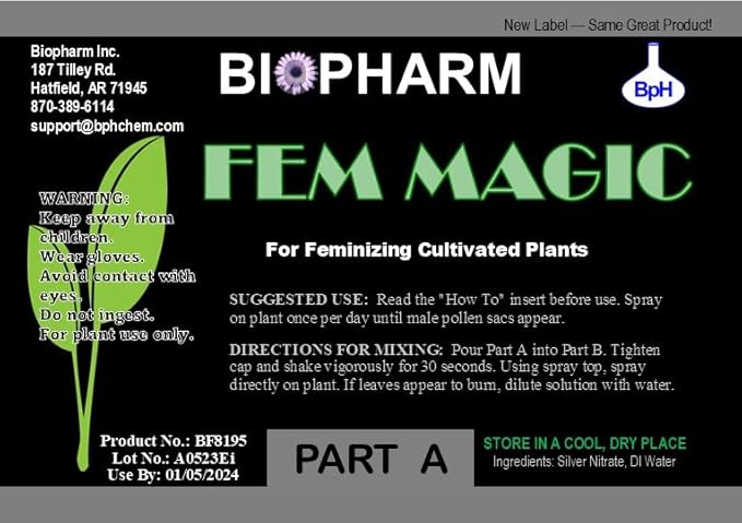 Fem Magic Kit — Seed Feminizer Spray for Medical Plant Cross Breeding — Feminization Spray — One Plant Use