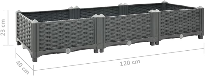 Raised Bed 47.2x15.7x9.1 Polypropylene fWeight-10 lbs