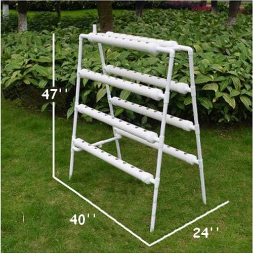 Wall-Mounted Hydroponic Grow Kit 70 Plant Sites Hydroponics Planting System 8 PVC-U Pipes Hydroponic Gardening Indoor System with 110V Water PumpPlanting SpongeHose