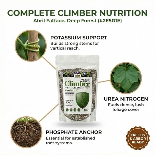 Old Cobblers Farm™ Wicked Growth Climbers &amp Vines Fertilizer – Helps Fast-Growing Vines and Climbers Reach New Heights with Colorful Blooms (5 lbs | 10 lbs | 15 lbs | 20 lbs) (5 lbs)
