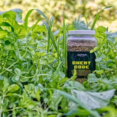 Domain Outdoors Cheat Code Deer Food Plot Seed - No-Equipment &amp Easy-to-Plant Fall Mix - Annual Seed for Whitetail Deer 5.5 lb. - Covers 1/6 Acre