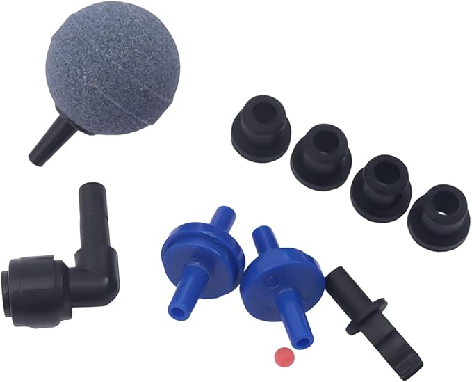 Hydroponic Growing System with 5 Gallon Deep Water Culture Recirculating Drip Garden System with Multi-Purpose Air Hose Air Pump and Air Stone (1 Bucket + Round Drip Kit)