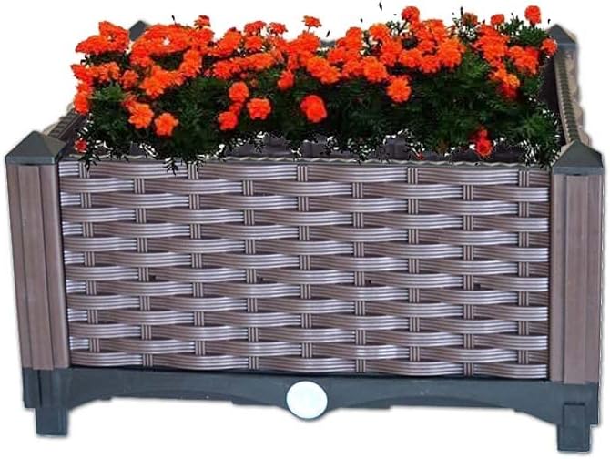 YSUEFIJO Raised Garden Bed Kit Raised Garden Bed Planter Box Outdoor Elevated Flower Box Vegetables Growing Planter Patio Gardening Planter Box