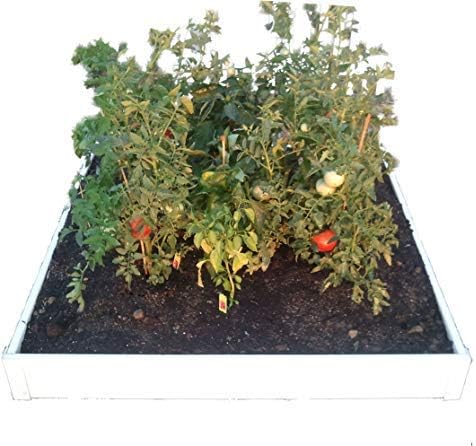 4 x 4 Stack-able White Vinyl Raised Garden Bed
