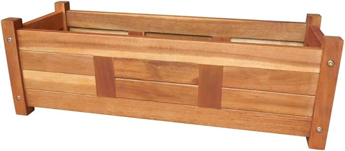 Garden Raised Bed Acacia Wood 29.9x10.9x9.8Elevated Wood Planter for Growing Fresh Herbs Vegetables Flowers Succulents &amp Other Plants at HomeGreat for Outdoor Patio Deck Balcony