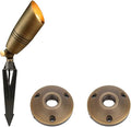 Brass Surface Mounting Plate Bundle with LED Brass Spotlight Fixture 12V