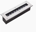 LED Landscape Lights - Outdoor Buried LightsRectangle Tempered Glass Floor Lamp Ip67 ?Waterproof and Dustproof Ultra-Thin Recessed Spotlight for Patio Step WWarm White Color-9W