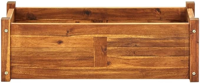 Wooden plantersPlanting Box RacksGardening Decorationsfor BackyardPatio and BalconyGarden Raised Bed Acacia Wood 29.9x10.9x9.8