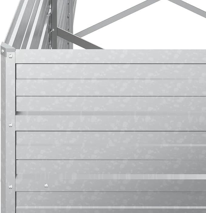 Garden Raised Bed Silver Galvanized Steel Large Garden Raised Bed Gardening Pots &amp Planters 316891