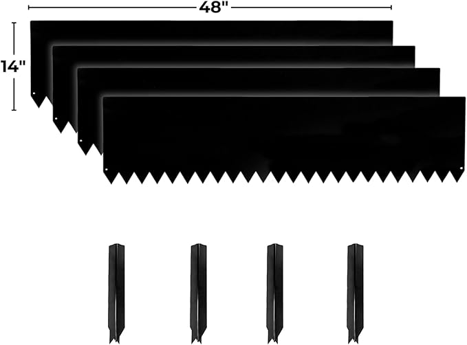 14 in. Tall x 4 ft x 4 ft Metal Raised Garden Bed Kit – Large Steel Garden Box with Serrated Ground Edging Heavy-Duty Raised Bed for Vegetables &amp Flowers Made in USA by Tie Down