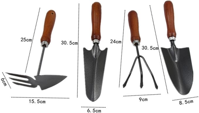 VICASKY 12pcs Mini Garden Tool Set Thicken Iron Shovel Handle for Planting Transplanting Weeding and Lightweight Gardening Tools for Plant
