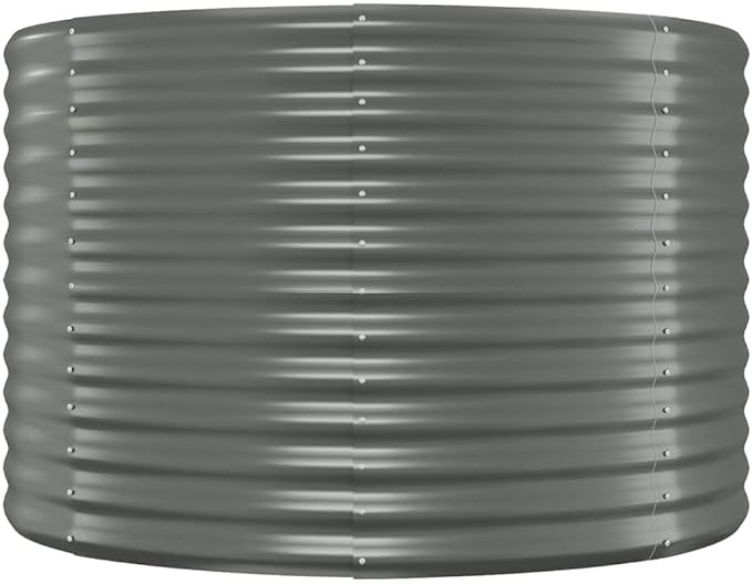 Garden Raised BedGardening AccessoriesModern DesignBackyard Raised BedsPatio Raised BedsHerb PlantersFreestanding Plantersfor BalconiesDecksPatiosPowder-coated Steel 68.9x39.4x26.8 Gray