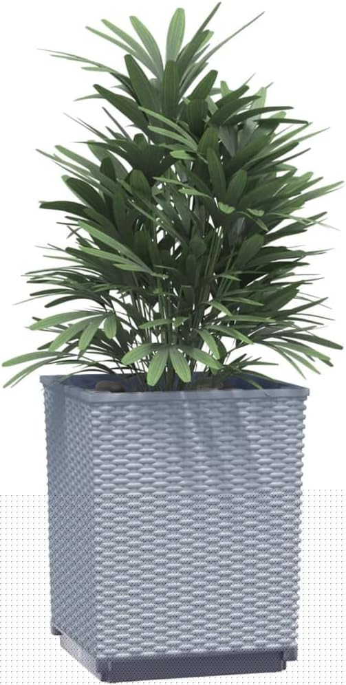 Planters 2 pcs Light PlanterGarden BedGalvanized Raised Garden BedPlanter Raised bedsGalvanized PlanterGray 11.8x11.8x14.6 Polypropylene