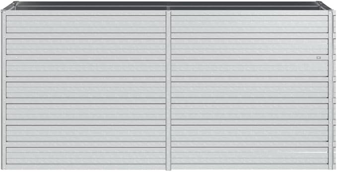 Garden Raised Bed 63x15.7x30.3 Galvanized Steel Silver9.98 KG316894