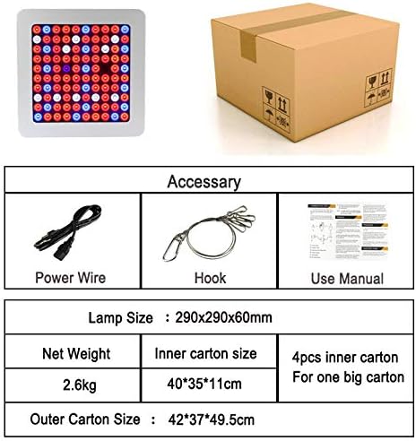 4pcs 1200w Newest led Plant Grow Light Waterproof led Grow Lights for Medical Plants with Independent Switch for Growing and Flowering Period (1200w 4pcs)