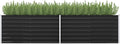 Garden Raised Bed Anthracite 126x31.5x30.3 Galvanized Steel