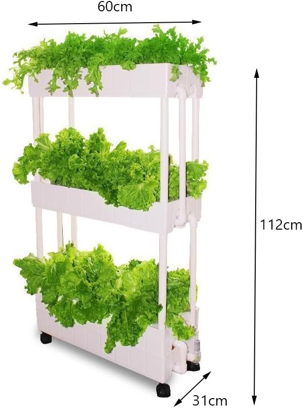 Triple-Layer Large Capacity Hydrophonic Planter Grower Hydroponic Growing System Kits Built-in Circulating Water Pump Soilless Cultivation for Fruits Herb