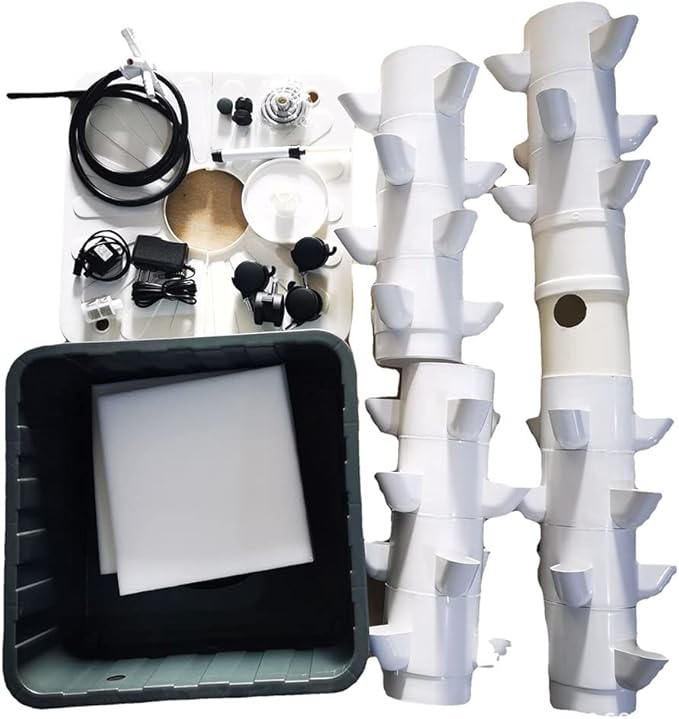 Hydroponics Tower 45 Holes Aquaponics Grow System Hydroponic Growing System Soilless Cultivation Growing System Garden Tower Aeroponics Growing Kit