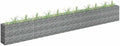 Gabion Raised Bed Silver Galvanized Steel Large Durable Plant Box Floral Holder for Garden Patio