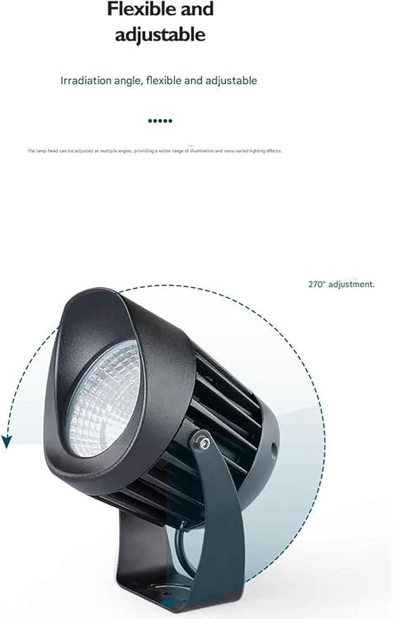 Long Range LED Floodlights - Beam Spotlight COB Round Tree Lights IP66 Waterproof Adjustable Angle for Wall Advertising Building Signs Lawn Landscape Lamp(Warm White20W)