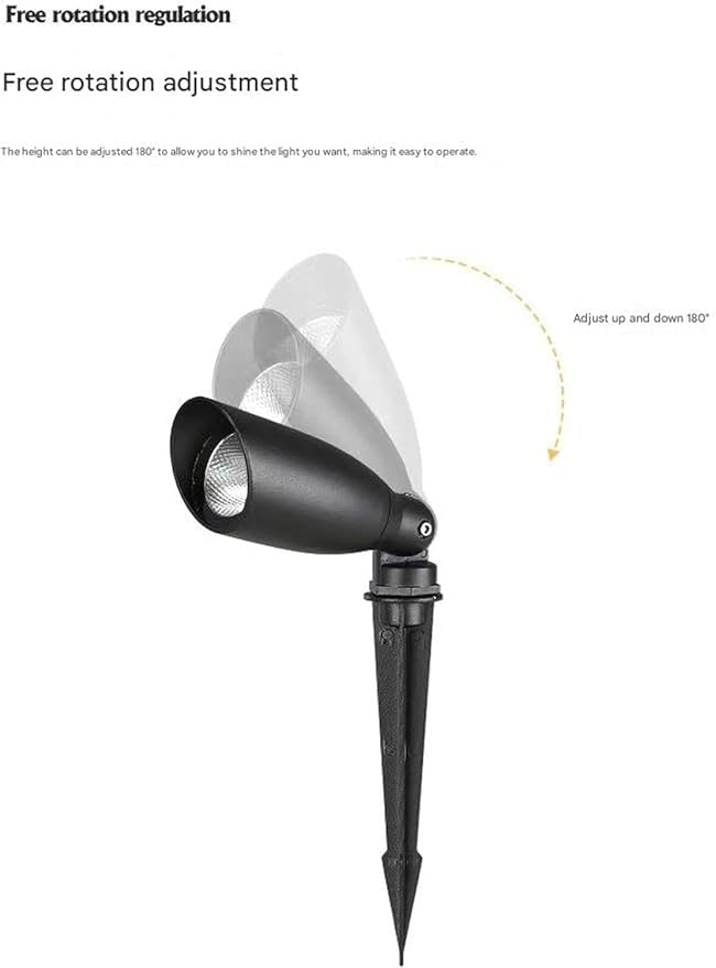 Building Exterior Wall Projector Light Ground-Mounted Insert LED Beam Narrow Spotlights IP66 WaterproofCOB Aluminum Spot Light for House Tree Garden Yard Uplighting(B- Warm White)