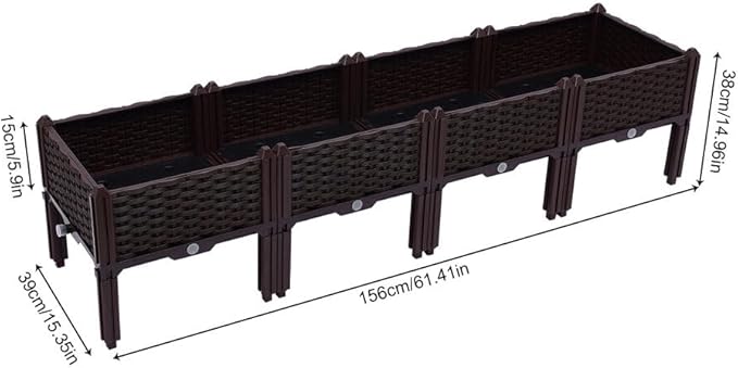 Raised Garden Bed with Legs Outdoor Plant Potting Rack Plastic Garden Raised Bed for Vegetables Flowers Herbs and Backyard Patio