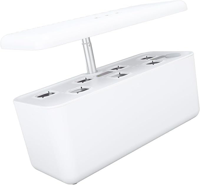 Acouto roponics Growing System with LED Lights and Pump Cycle for Indoor Vegetable Garden - 3 Modes Planter (White)