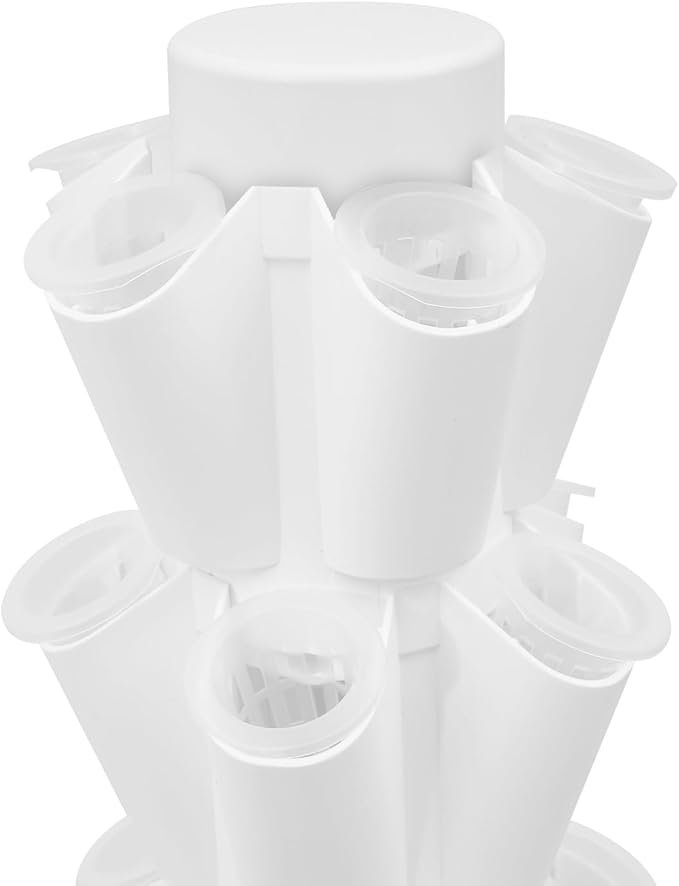 Vertical Hydroponic Grow Tower10 Layer Vertical Mobile Hydroponic Planting System Kit50 Hole Garden Vertical Vegetable Planting System for GardenBalconyRooftop