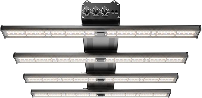 320W LED Grow Light with 7 Adjustable Spectrums (UV &amp IR) Dimmable Full Spectrum Plant Lamp for 3x3 ft Coverage High-Efficiency Diodes for Indoor Seeding to Harvest Silent Operation