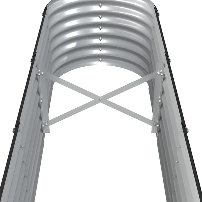 Oval Shape Garden Raised Bed Powder-Coated Steel Raised Planter Bed Metal Planter Raised Garden Boxes Outdoor Metal Raised Garden Beds for Vegetables 102.4x15.7x14.2-435
