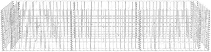 Gabion Raised Bed SteelPlanter Galvanised SteelOutdoor Garden Gabion Stone Basket Planter Raised Vegetable Bedfor Vegetables Flowers Plants 106.3x35.4x19.7