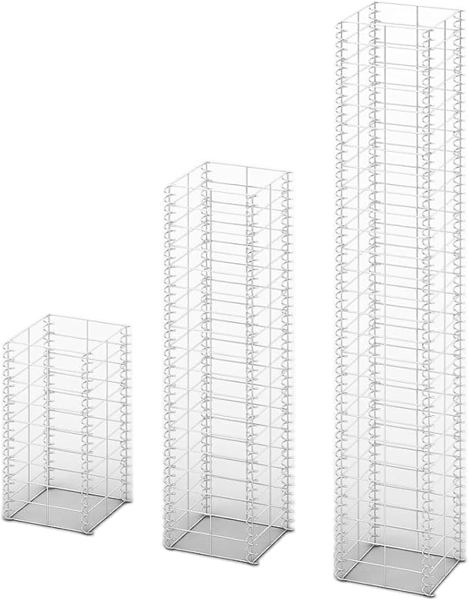 3 Piece Gabion Set Galvanized Wire Gabion Raised Bed Gabion Cages Basket Steel Woven Gabion Net for Backyard Garden -AA