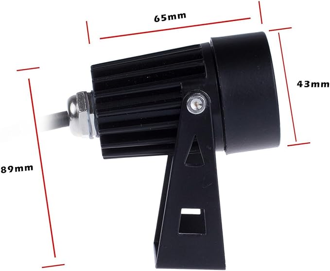 Outdoor LED Spotlight - Outdoor Lighting with Base Ground Projector Lights Waterproof Adjustable Spotlight Garden Lamp Terrace Lawn(Warm White3W(AC85-265V))