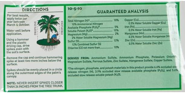 Jobe's (7) ea 01010 5 Pack 10-5-10 Palm Tree Fertilizer Spikes7